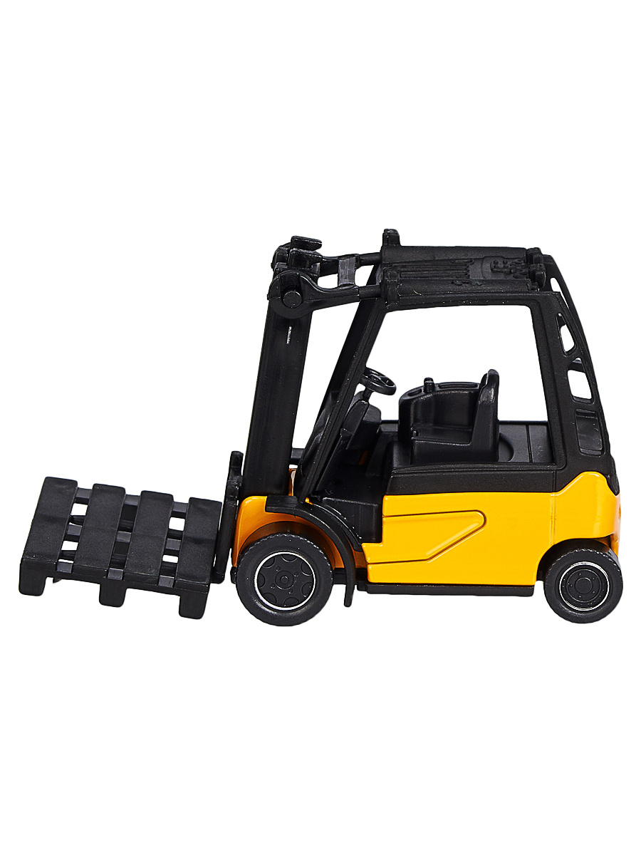 Металлическая машинка Play Smart 1:64 «Вилочный погрузчик с паллетом» 6535D