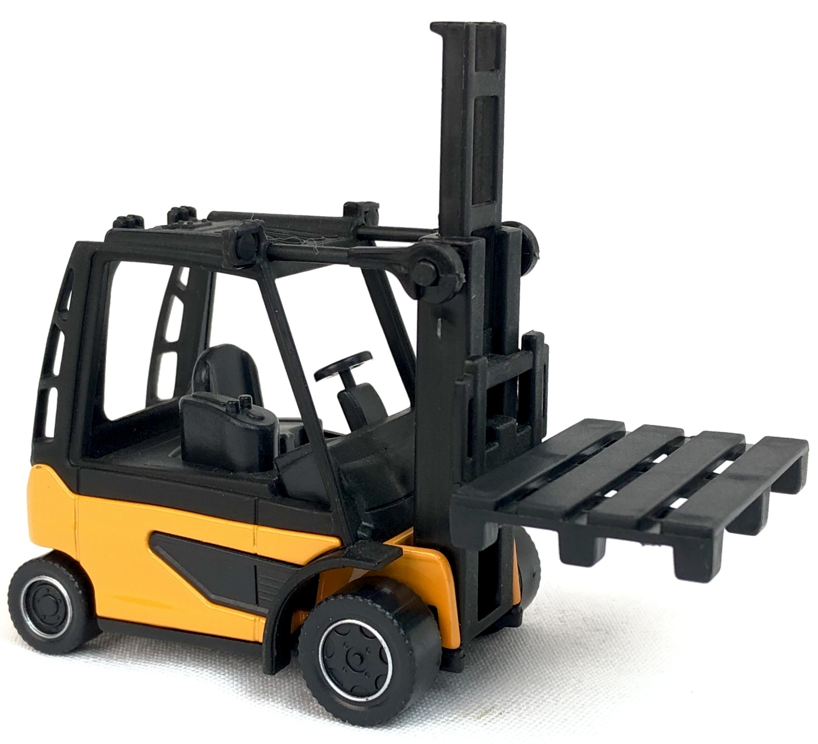 Металлическая машинка Play Smart 1:64 «Вилочный погрузчик с паллетом» 6535D