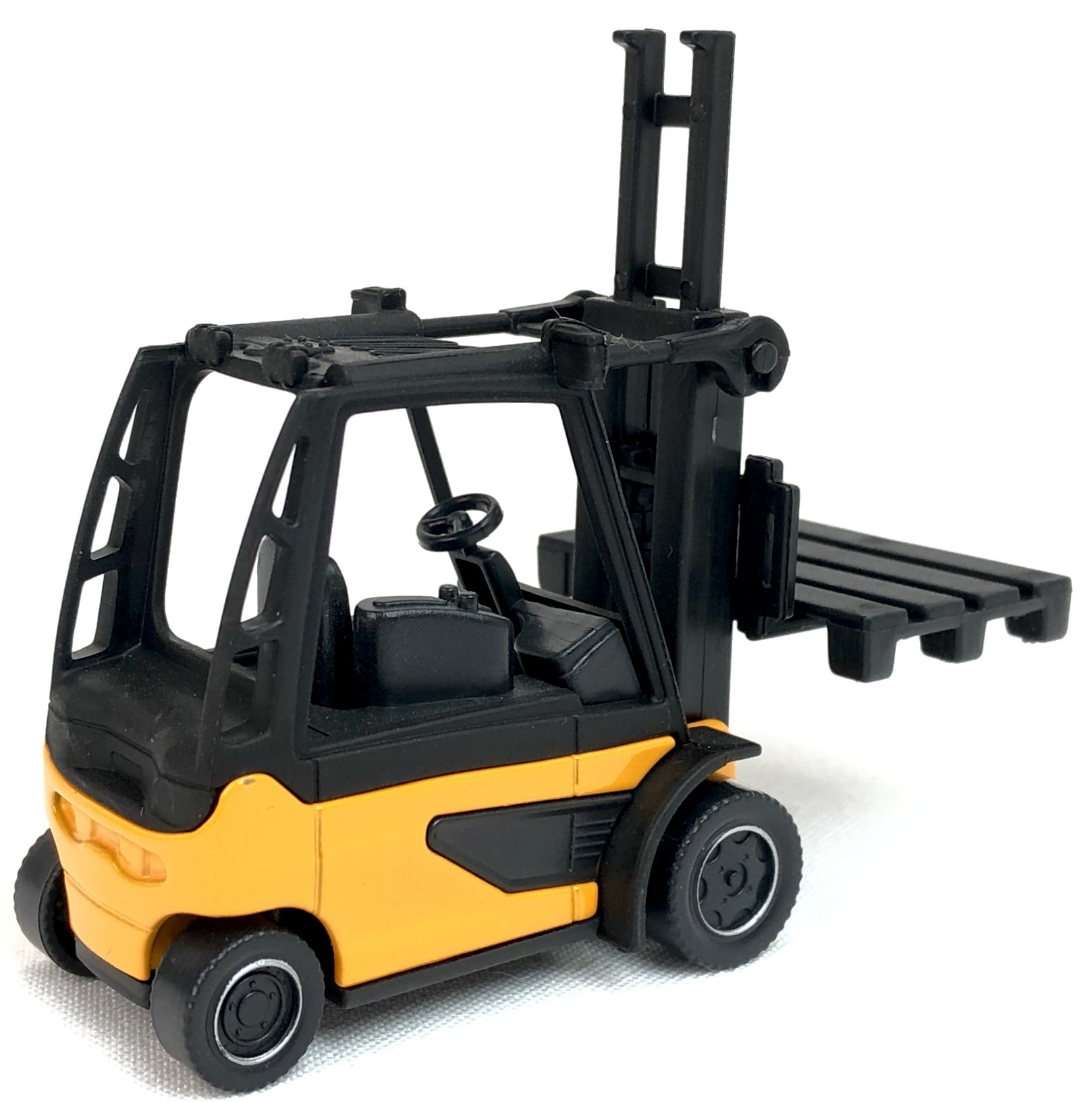 Металлическая машинка Play Smart 1:64 «Вилочный погрузчик с паллетом» 6535D