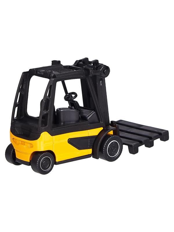 Металлическая машинка Play Smart 1:64 «Вилочный погрузчик с паллетом» 6535D