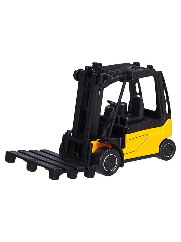 Металлическая машинка Play Smart 1:64 «Вилочный погрузчик с паллетом» 6535D