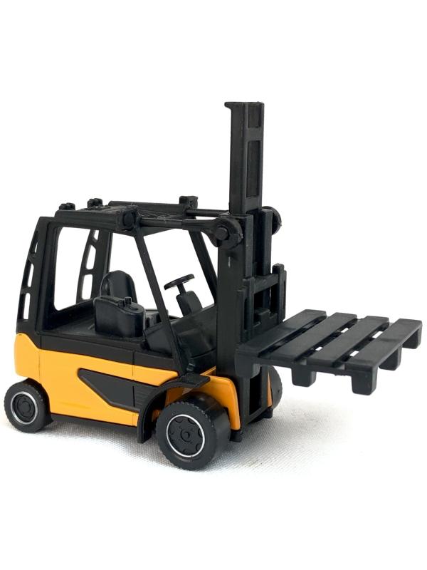 Металлическая машинка Play Smart 1:64 «Вилочный погрузчик с паллетом» 6535D