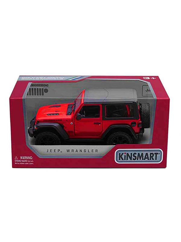 Металлическая машинка Kinsmart 1:34 «2018 Jeep Wrangler (Жесткий верх)» KT5412WB, инерционный в коробке / Микс