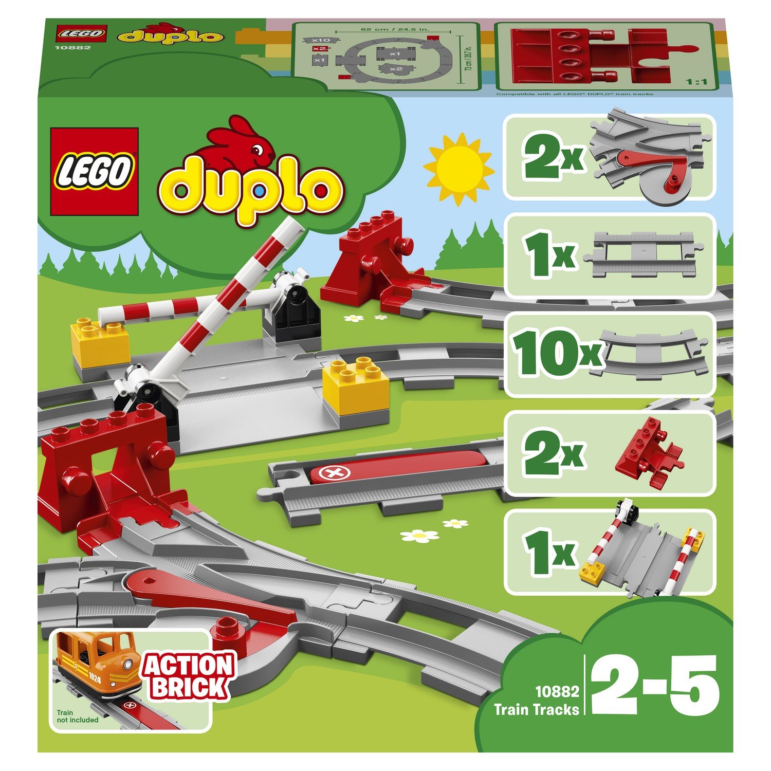 Конструктор LEGO Duplo «Рельсы» 10882 / 23 детали