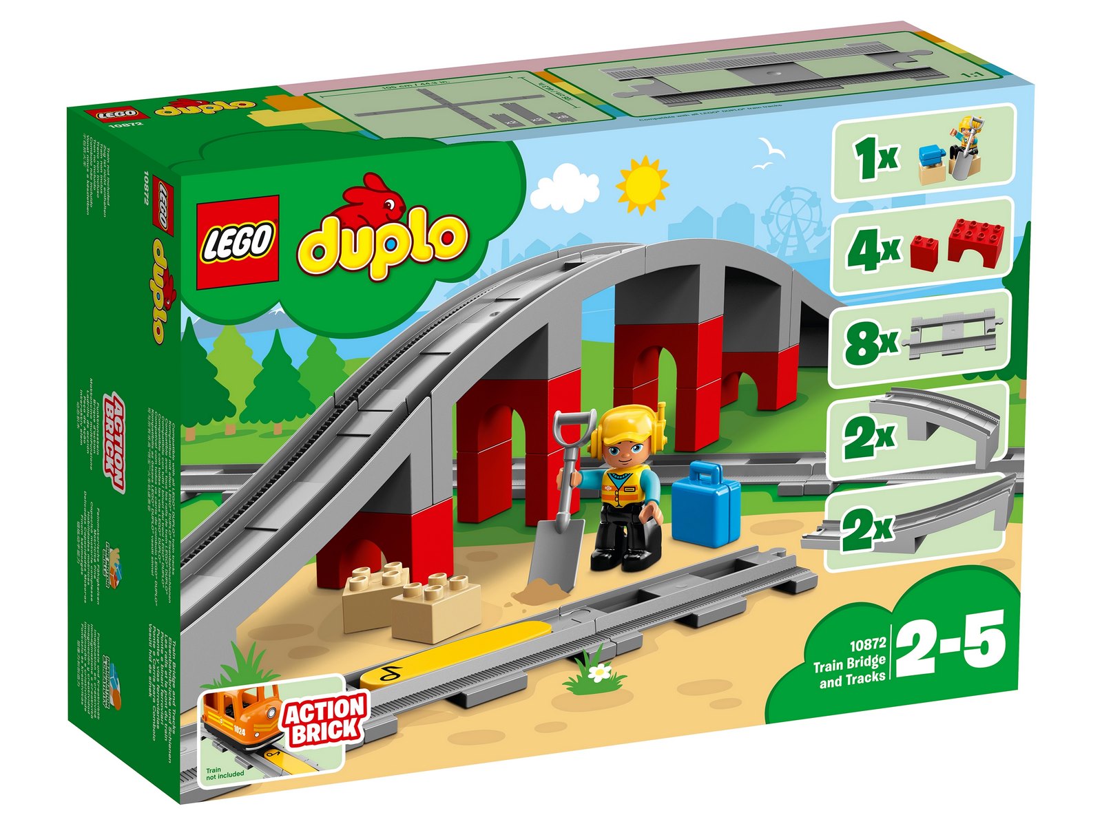 Конструктор LEGO Duplo «Железнодорожный мост» 10872 / 26 деталей