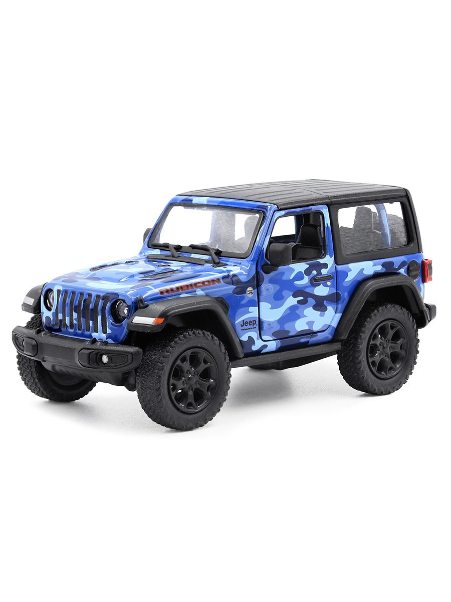 Металлическая машинка Kinsmart 1:34 «2018 Jeep Wrangler Camo Edition (Жесткий верх)» KT5420DB, инерционный / Микс