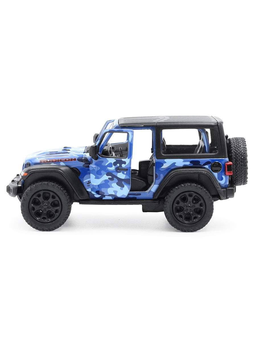 Металлическая машинка Kinsmart 1:34 «2018 Jeep Wrangler Camo Edition (Жесткий верх)» KT5420DB, инерционный / Микс