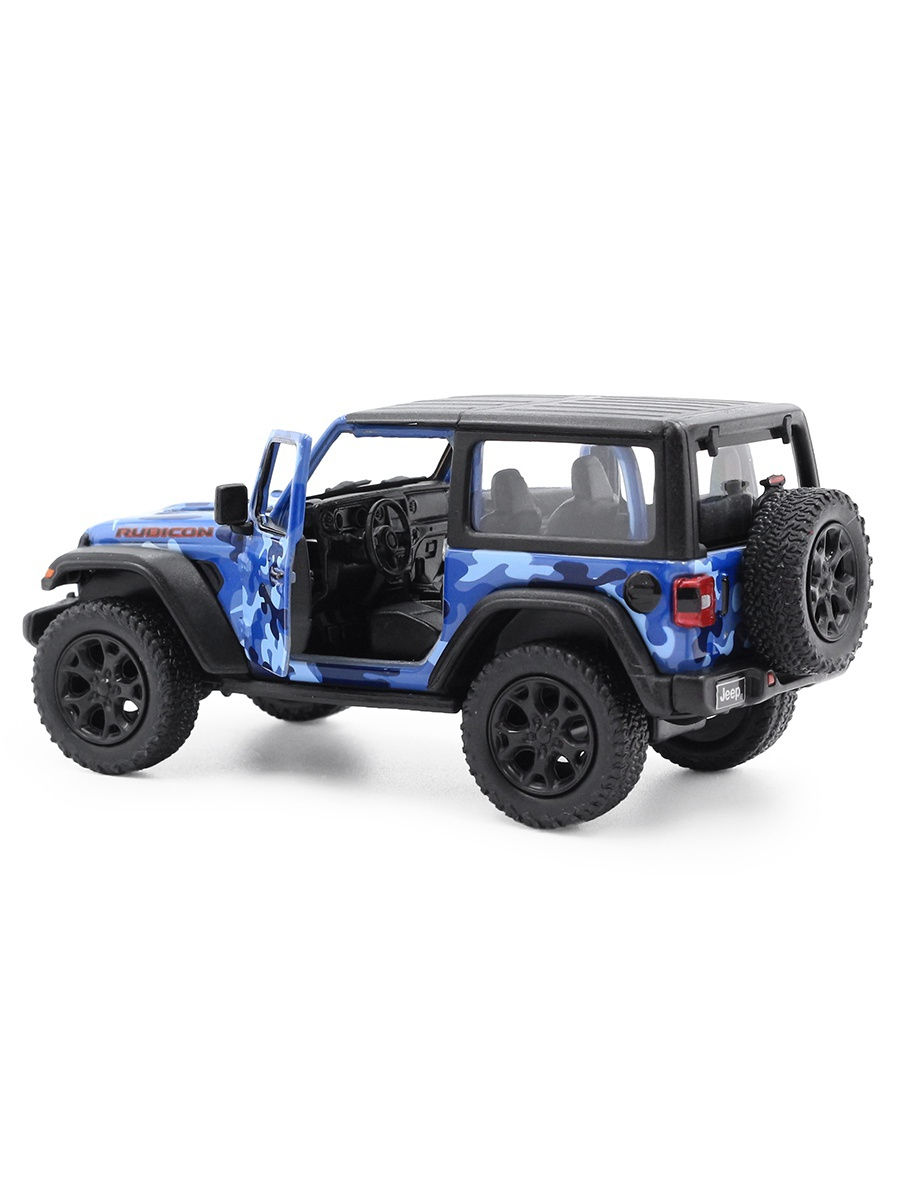 Металлическая машинка Kinsmart 1:34 «2018 Jeep Wrangler Camo Edition (Жесткий верх)» KT5420DB, инерционный / Микс