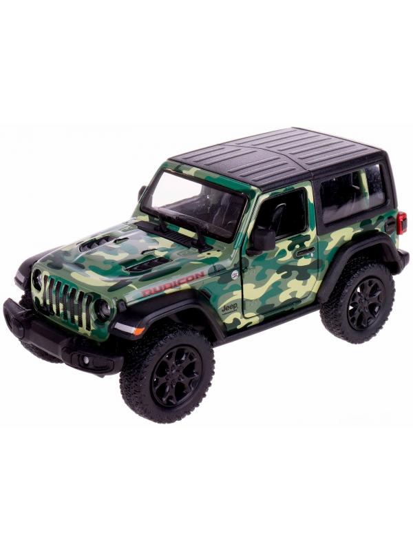 Металлическая машинка Kinsmart 1:34 «2018 Jeep Wrangler Camo Edition (Жесткий верх)» KT5420DB, инерционный / Микс