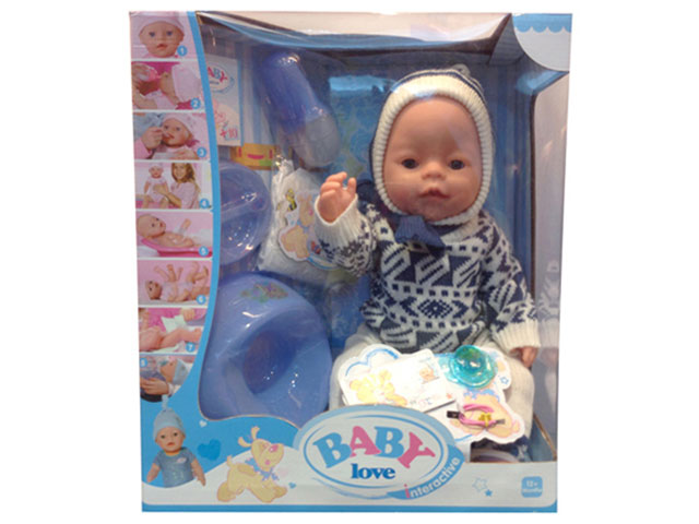 Кукла интерактивная Baby Love ДВЛ013Д, высота 42 см / TONG DE