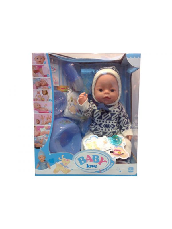 Кукла интерактивная Baby Love ДВЛ013Д, высота 42 см / TONG DE