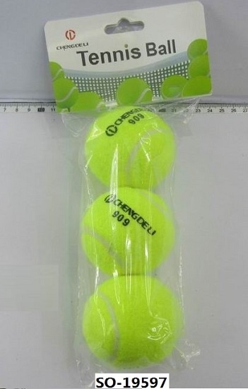 Мячик теннисный в пакете 3 шт