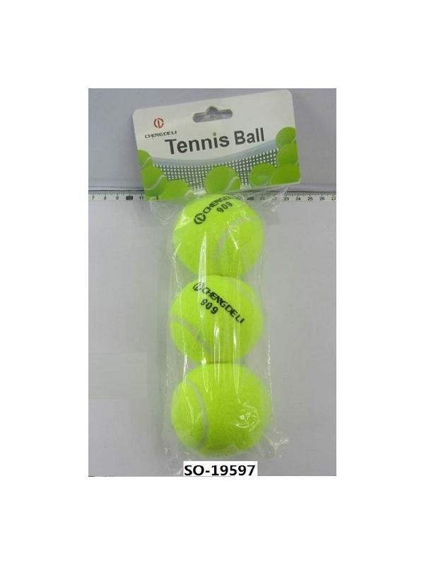 Мячик теннисный в пакете 3 шт