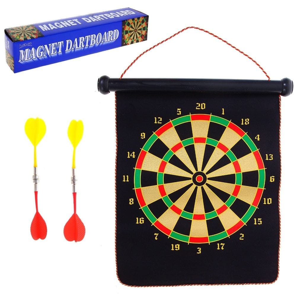 Дартс магнитный мягкий с дротиками 6шт размер кор. 43х7х7см