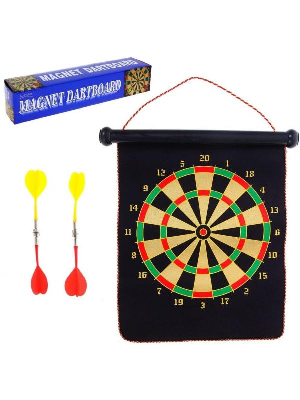 Дартс магнитный мягкий с дротиками 6шт размер кор. 43х7х7см