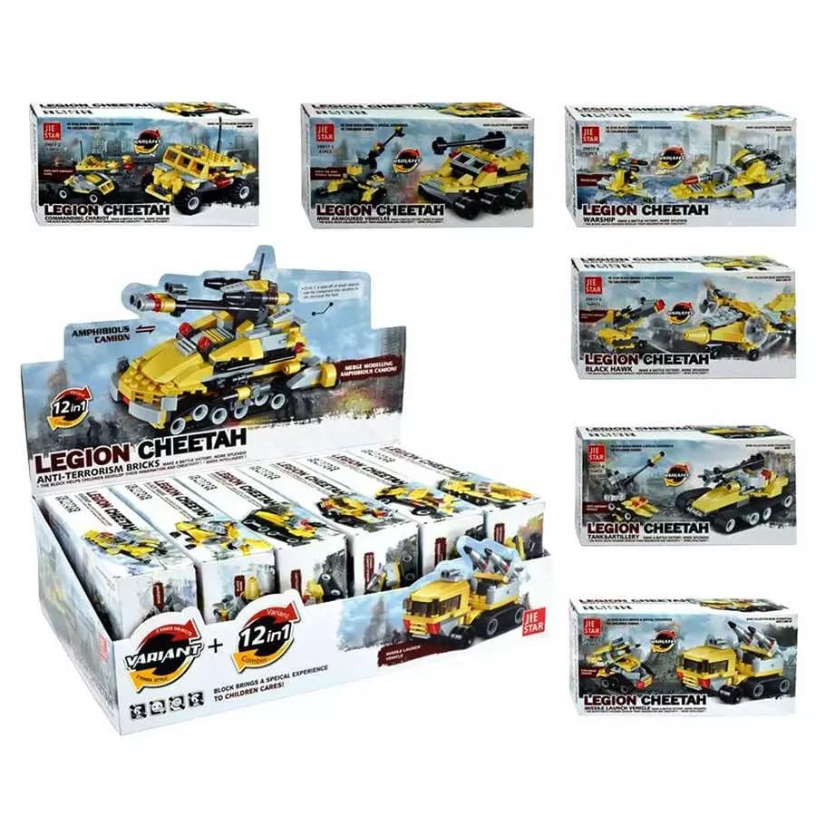 Конструктор Jie Star «Военная техника 12 в 1» 29017