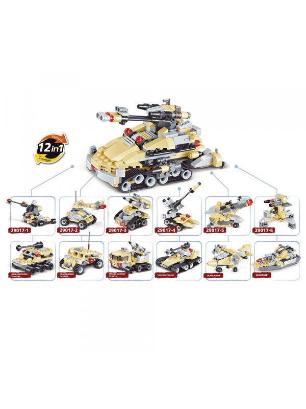 Конструктор Jie Star «Военная техника 12 в 1» 29017