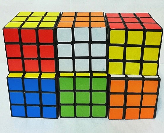 Кубик рубик по 6шт.  5.3см кубик в пакете