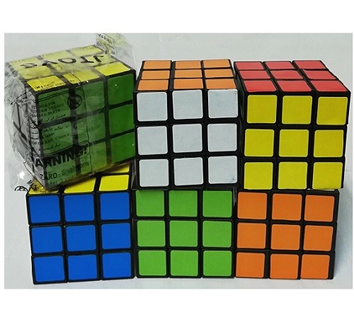 Кубик рубик по 6шт.  5.3см кубик в пакете