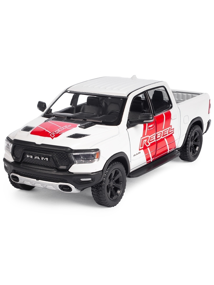 Металлическая машинка Kinsmart 1:46 «2019 Dodge RAM 1500 Livery Edition» KT5413DF, инерционная / Микс