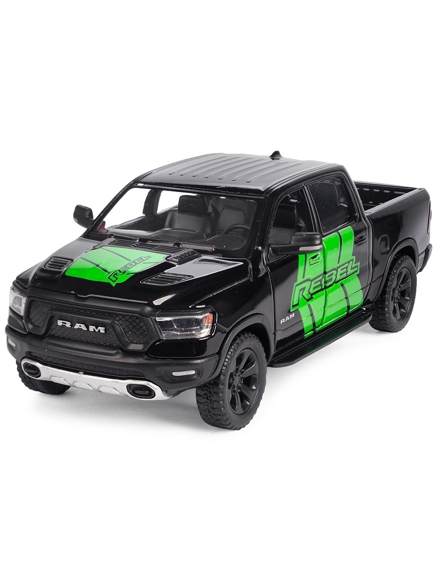 Металлическая машинка Kinsmart 1:46 «2019 Dodge RAM 1500 Livery Edition» KT5413DF, инерционная / Микс