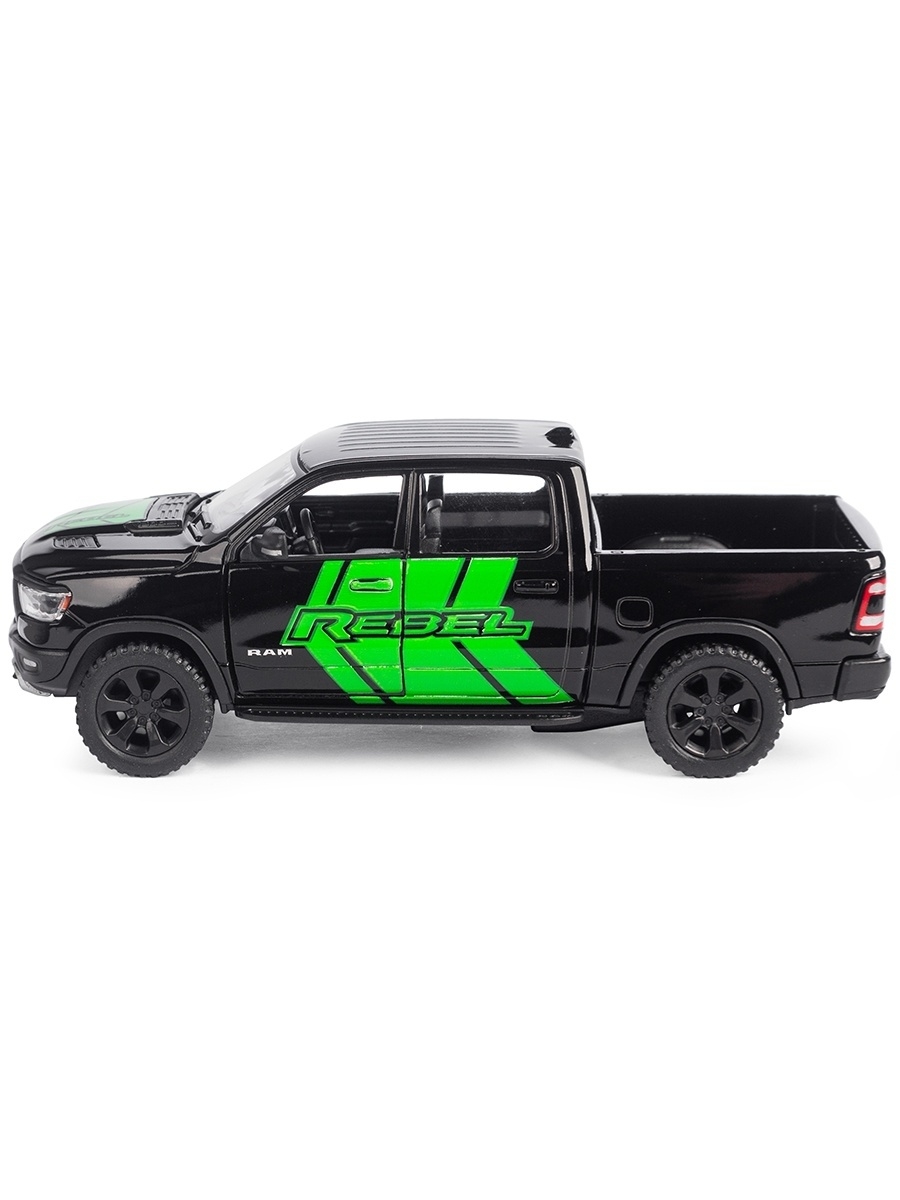 Металлическая машинка Kinsmart 1:46 «2019 Dodge RAM 1500 Livery Edition» KT5413DF, инерционная / Микс