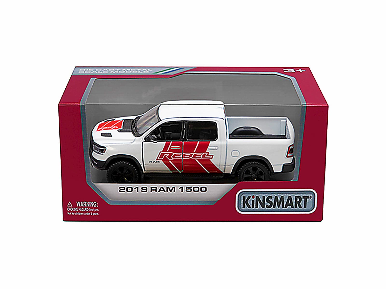 Металлическая машинка Kinsmart 1:46 «2019 Dodge RAM 1500 Livery Edition» KT5413WF, инерционная в коробке / Микс