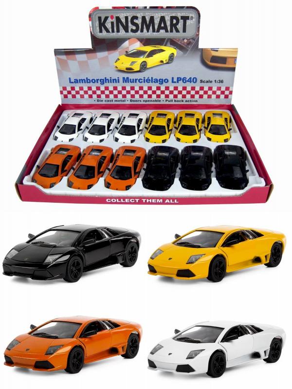 Машинка металлическая Kinsmart 1:36 «Lamborghini Murcielago LP640» KT5317D инерционная / Микс