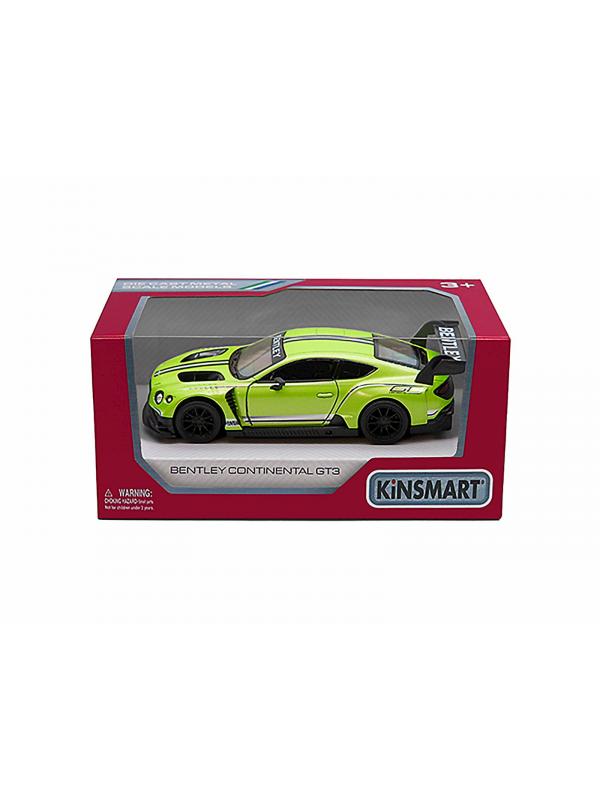 Металлическая машинка Kinsmart 1:38 «Bentley Continental GT3» KT5417W, инерционная в коробке / Микс