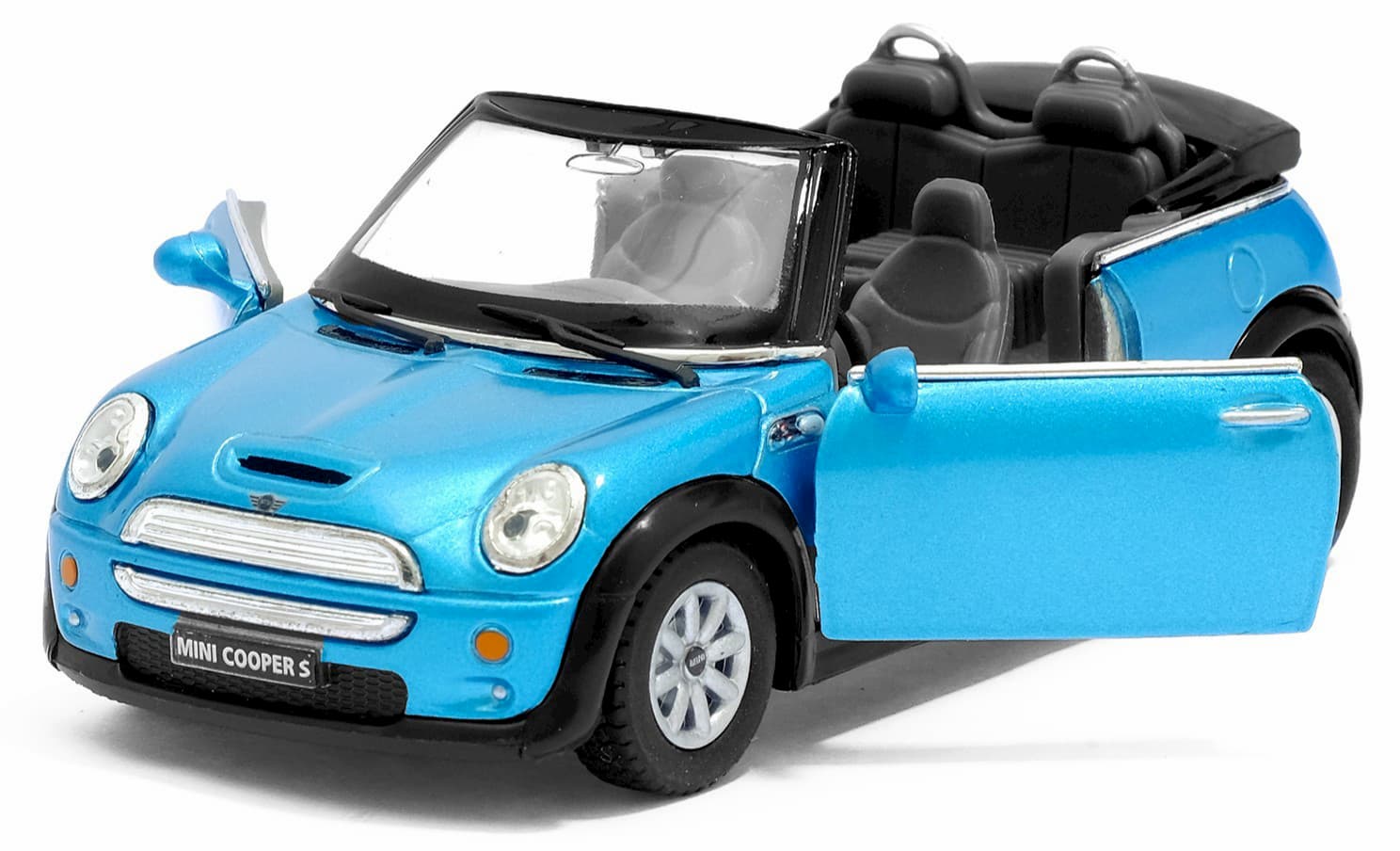 Металлическая машинка Kinsmart 1:28 «Mini Cooper S Convertible» KT5089W инерционная в коробке / Микс