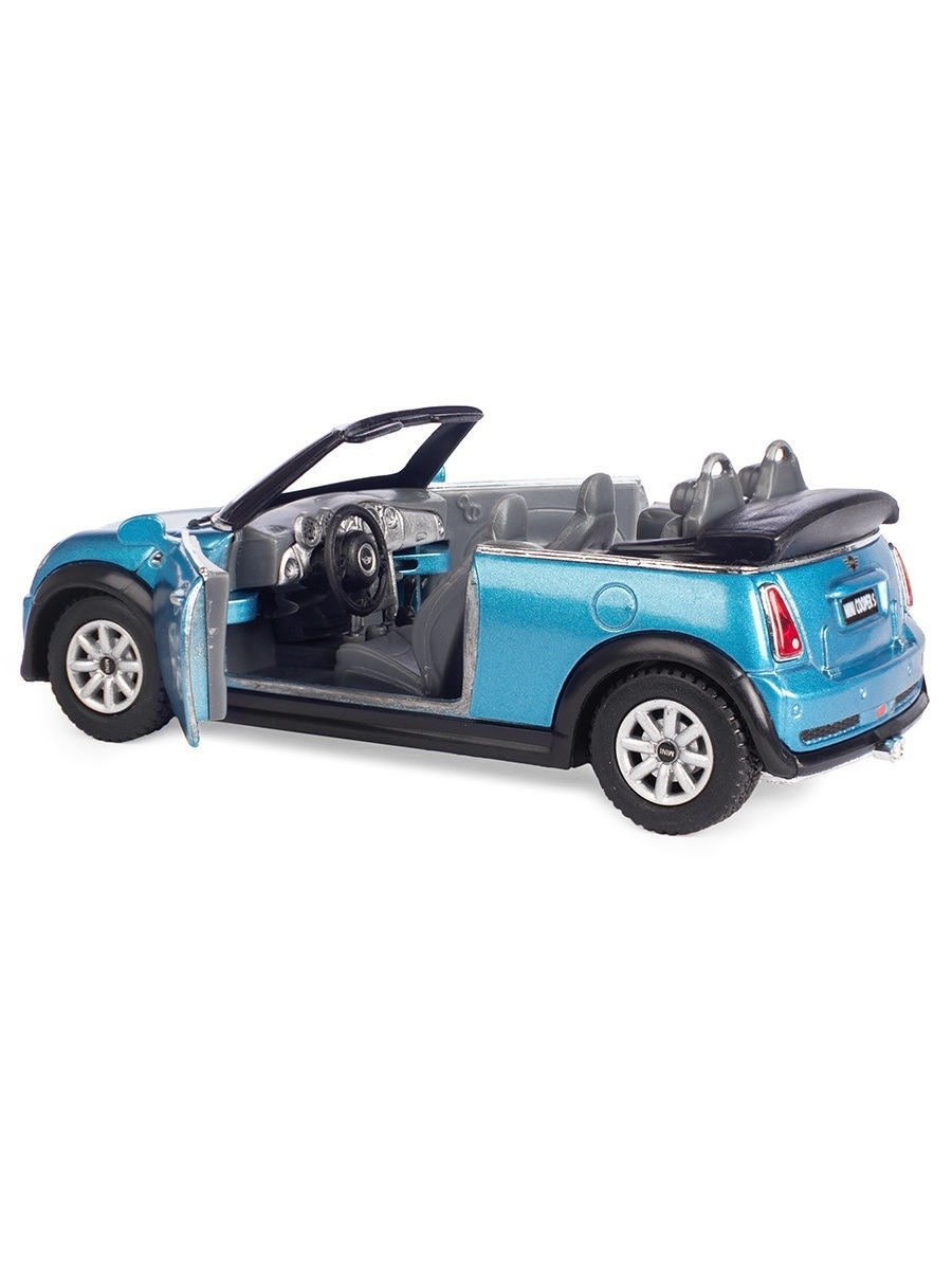 Металлическая машинка Kinsmart 1:28 «Mini Cooper S Convertible» KT5089W инерционная в коробке / Микс