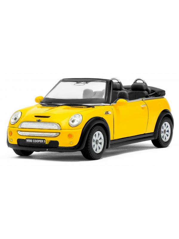 Металлическая машинка Kinsmart 1:28 «Mini Cooper S Convertible» KT5089W инерционная в коробке / Микс