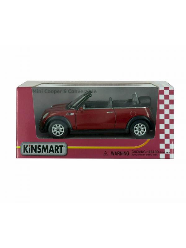 Металлическая машинка Kinsmart 1:28 «Mini Cooper S Convertible» KT5089W инерционная в коробке / Микс