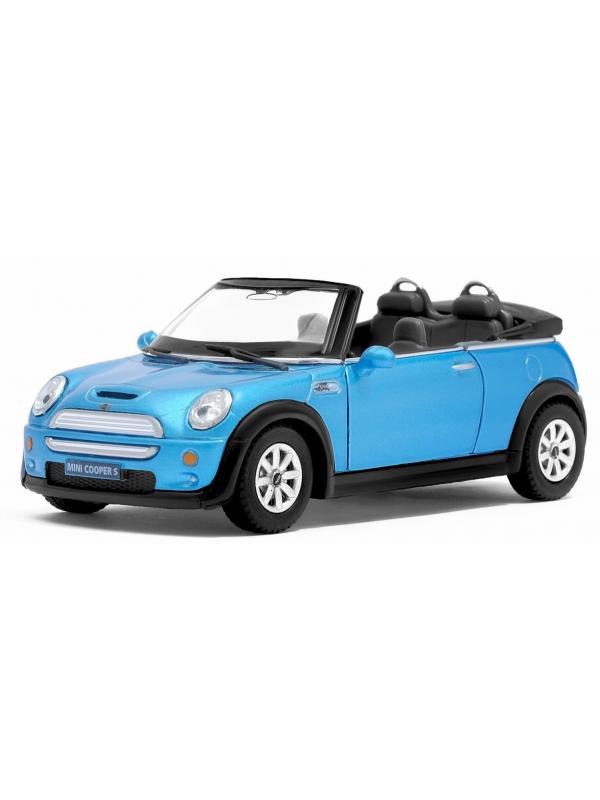 Металлическая машинка Kinsmart 1:28 «Mini Cooper S Convertible» KT5089W инерционная в коробке / Микс