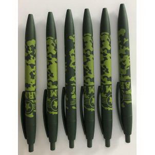 Ручка шариковая CENTRUM ARMY автоматическая, прорезиненная зеленая 0.7мм цвет чернил