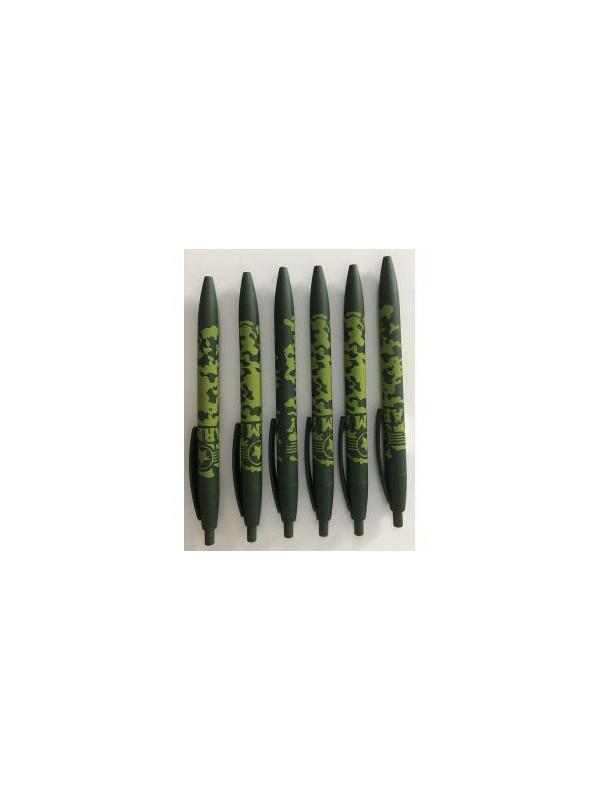 Ручка шариковая CENTRUM ARMY автоматическая, прорезиненная зеленая 0.7мм цвет чернил