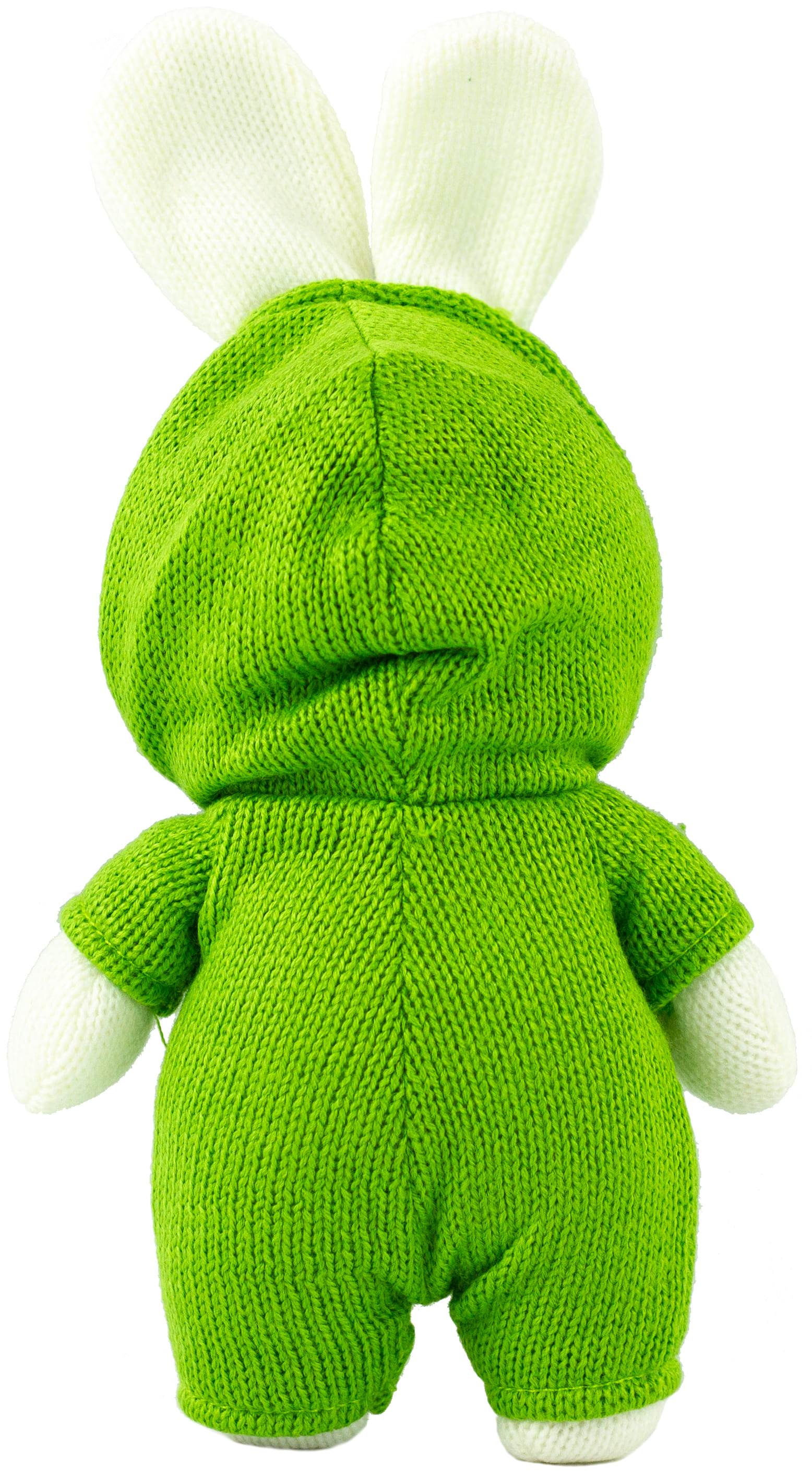 Мягкая игрушка ABtoys Зайка вязаный в зеленом костюмчике 22 см.