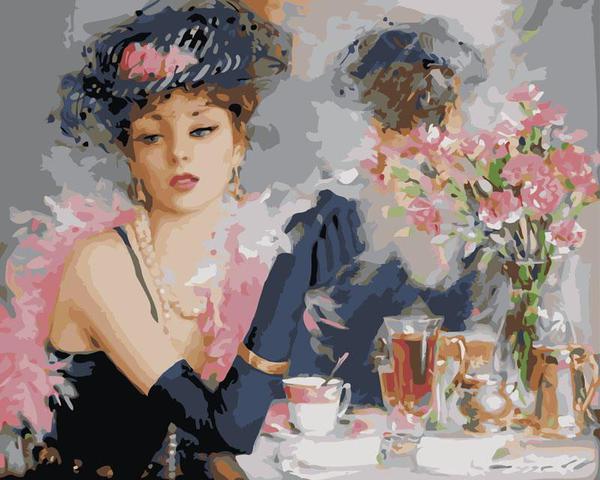 Набор для творчества Белоснежка картина по номерам на холсте Таинственная незнакомка 40*50 см