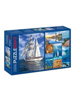 Пазл Hatber Premium Морской Круиз набор 500+500 элементов, А2, 2 картинки в 1 коробке