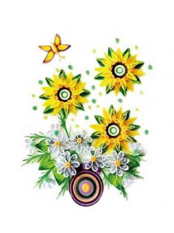 Набор для детского творчества. Набор для квиллинга. БУКЕТ ЦВЕТОВ