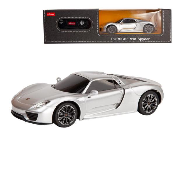 Машинка на радиоуправлении RASTAR PORSCHE 918 Spyder, серебряный 27MHZ 1:24