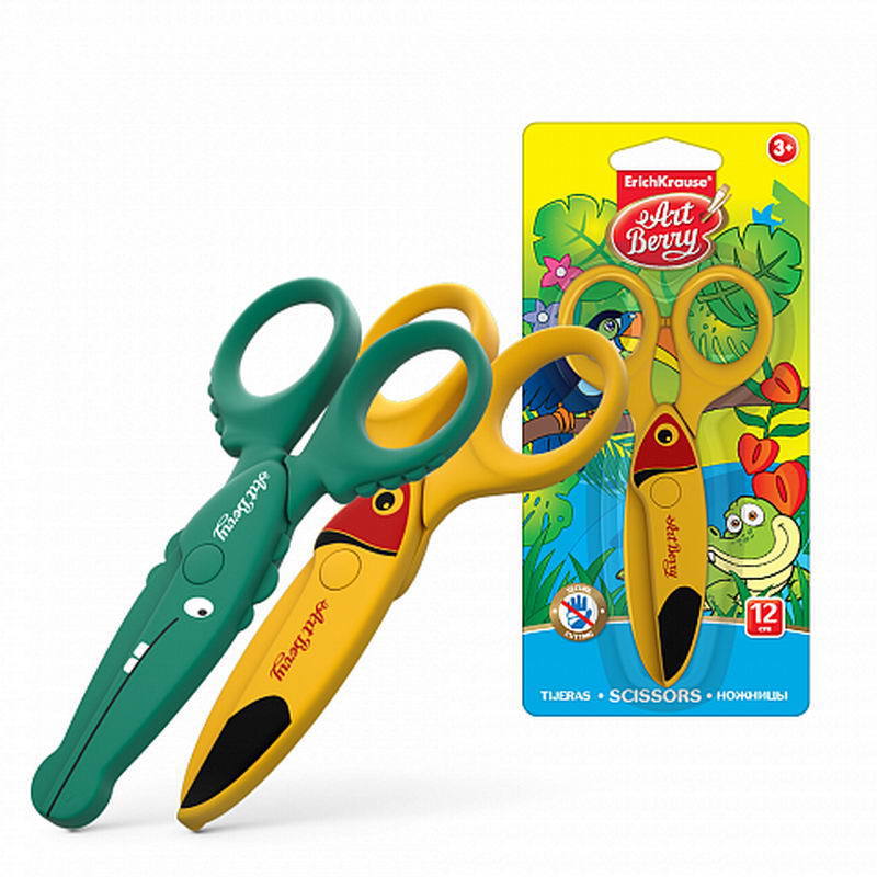 Ножницы ArtBerry пластиковые Wild friends (в блистере по 1 шт.) 02.09
