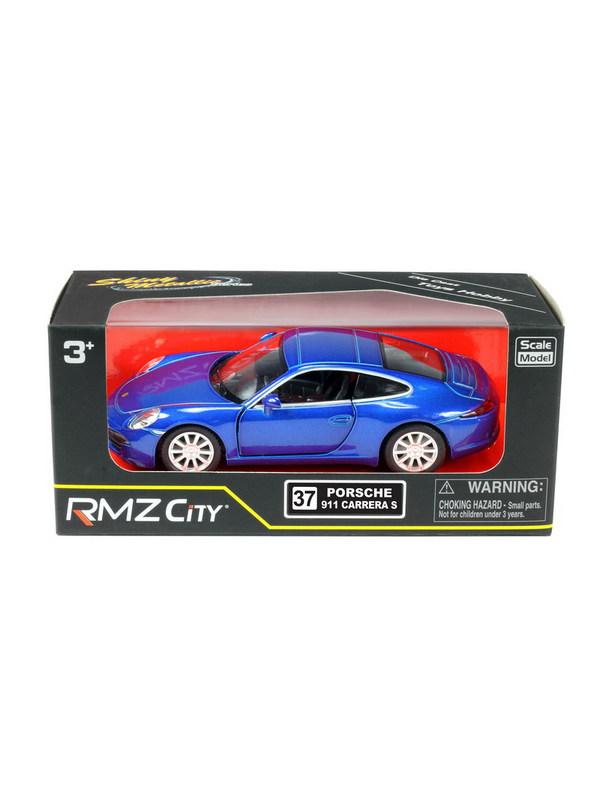 Машинка металлическая Uni-Fortune RMZ City 1:32 Porsche 911 Carrera S, инерционная, цвет синий металлик