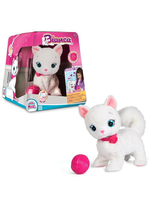 Игрушка интерактивная IMC Toys Club Petz Кошка Bianca интерактивная, в комплекте с клубком, на батарейках