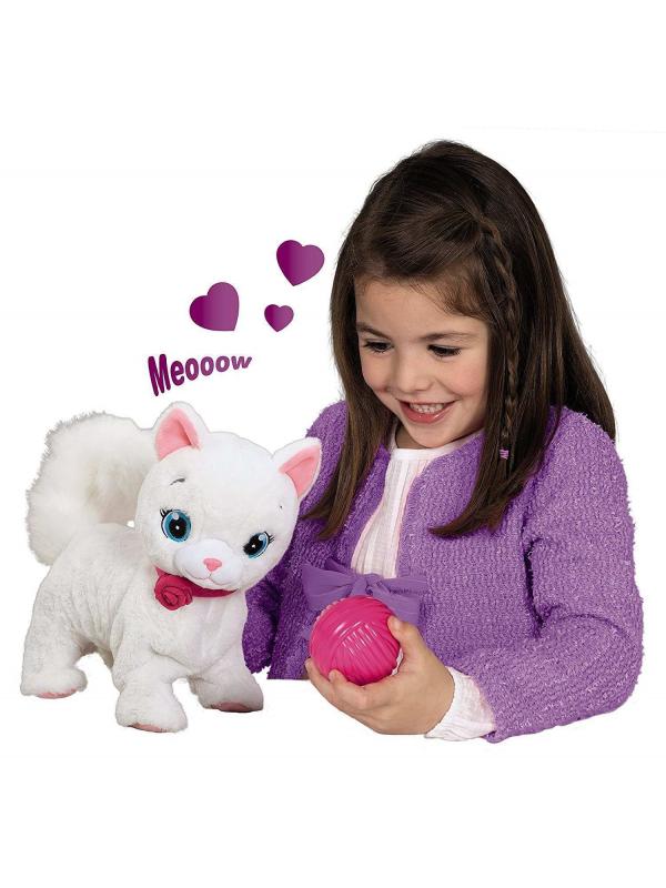 Игрушка интерактивная IMC Toys Club Petz Кошка Bianca интерактивная, в комплекте с клубком, на батарейках