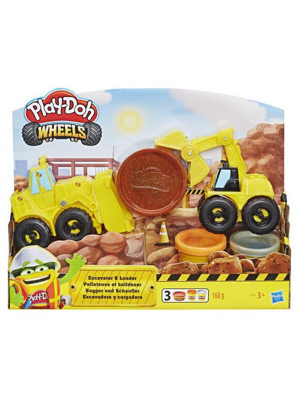 Набор для творчества Hasbro Play-Doh Wheels для лепки Экскаватор