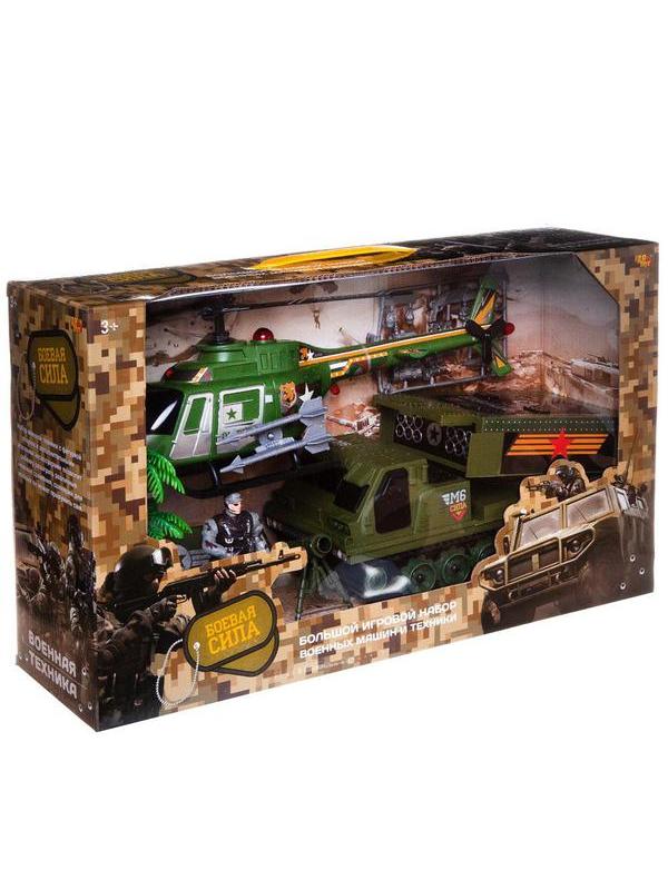 Игровой набор ABtoys Боевая сила. Военная техника с вертолетом, гидроциклом, фигуркой и аксессуарами, 6 предметов