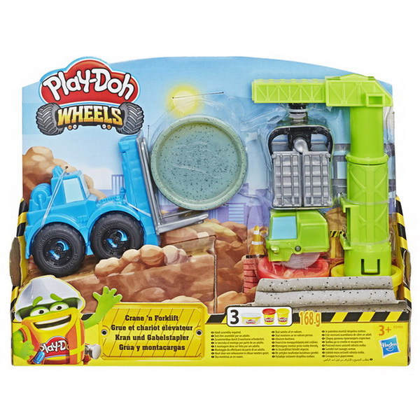Набор для творчества Hasbro Play-Doh Wheels для лепки Кран-Погрузчик