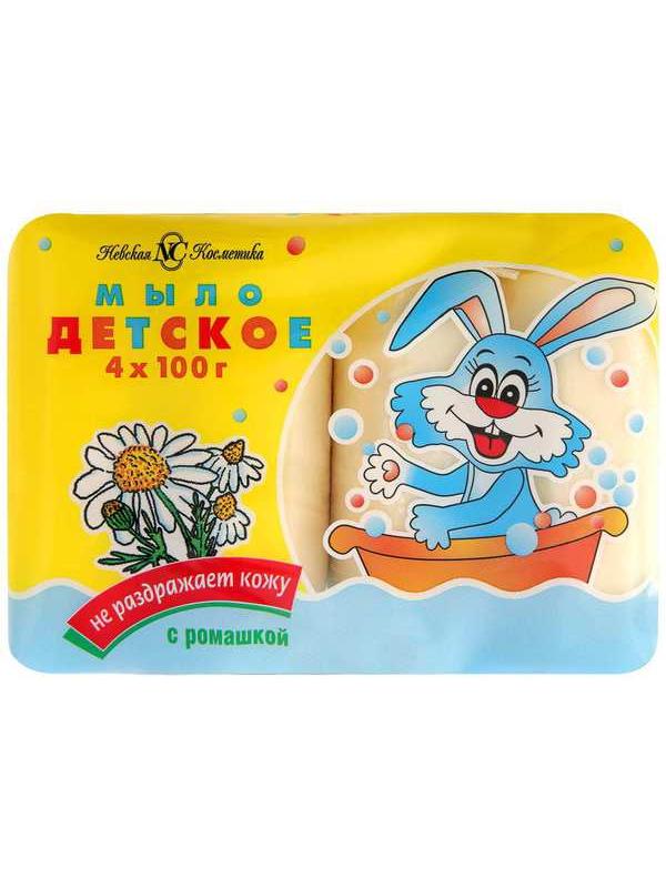 Мыло детское Невская косметика туалетное с ромашкой 4*100г
