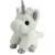 Единорог белый с серебром 15 см игрушка мягкая